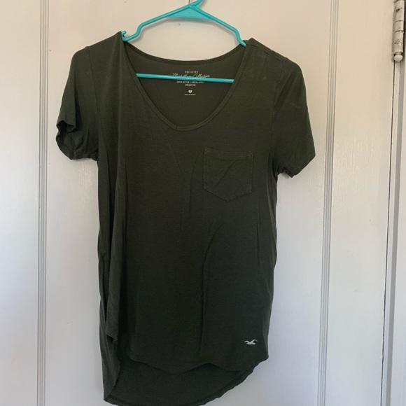 t shirt green v neck - Picture 1 of 2